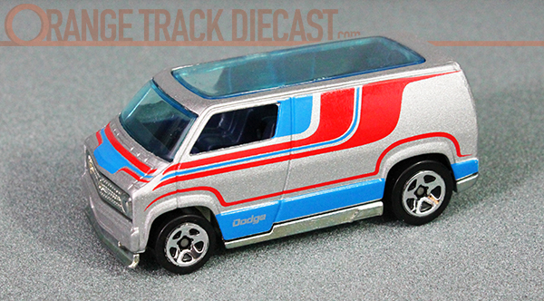 The Hot Ones: CUSTOM '77 DODGE VAN – ORANGE TRACK DIECAST