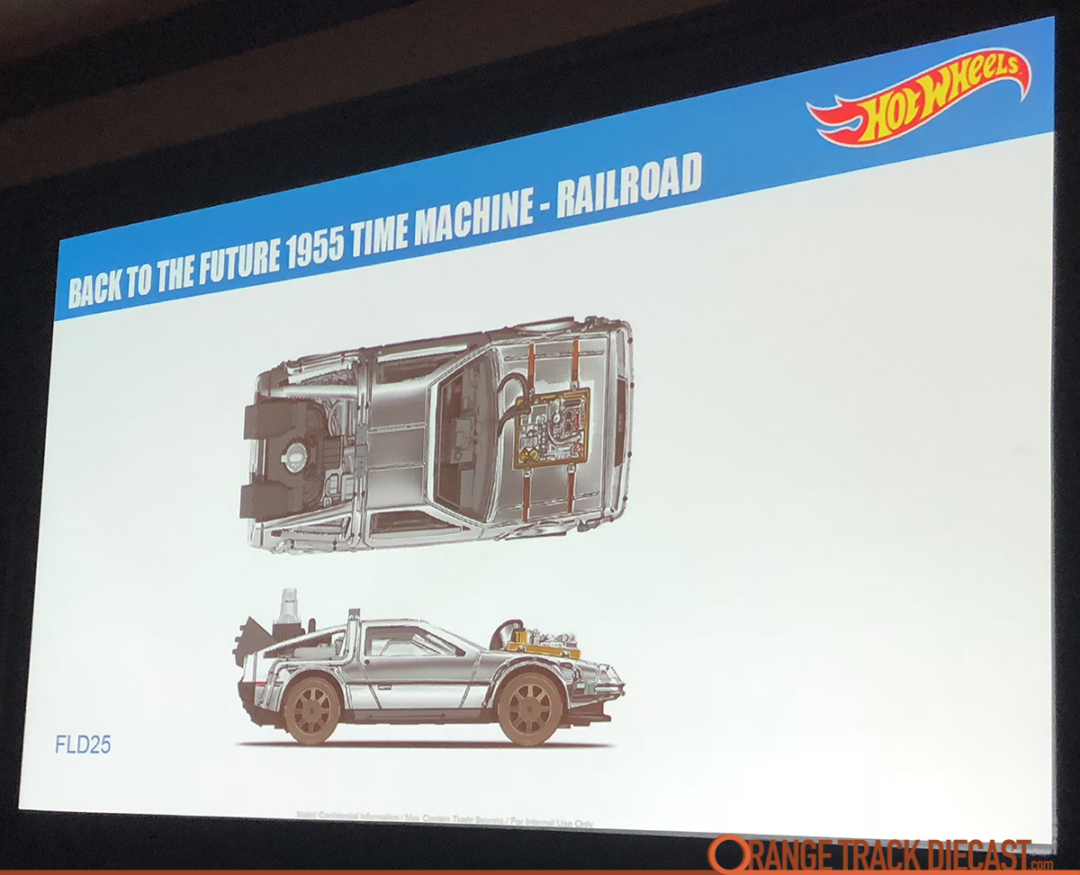 Hot Wheels DeLorean Retour Vers Le Futur - Modèle Die-Cast Échelle 1:64, 7 Cm, Version Rails 1955