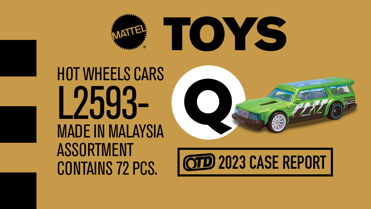 Hot Wheels Basics 2023 “Q” CASE CONTENTS CHECKLIST for Mainline